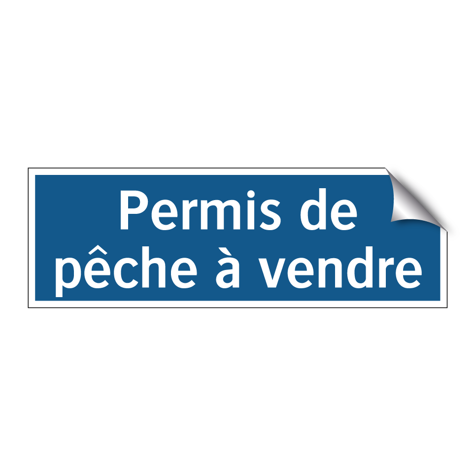 Permis de pêche à vendre