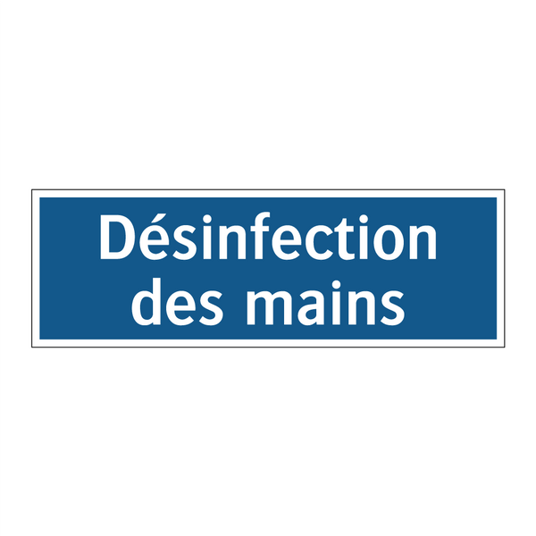 Désinfection des mains