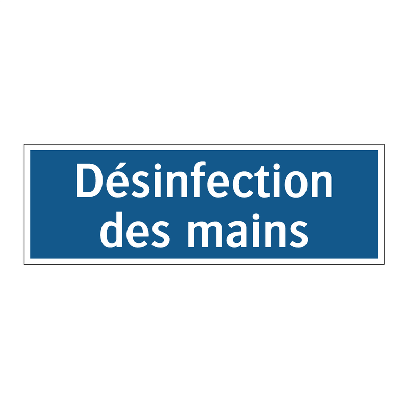 Désinfection des mains