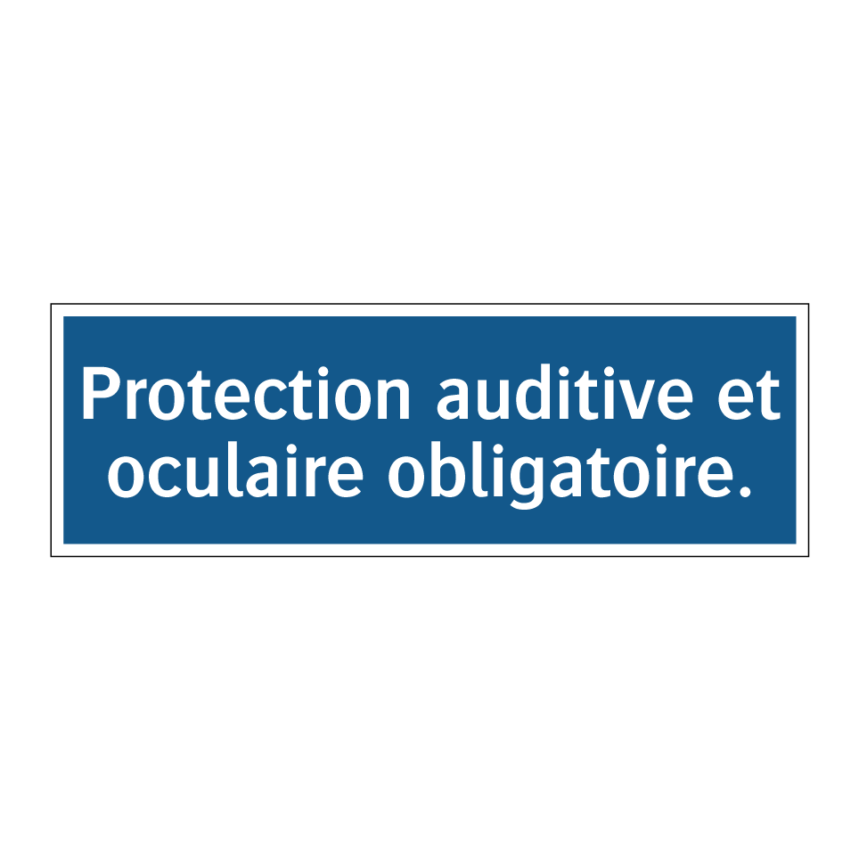 Protection auditive et oculaire obligatoire.