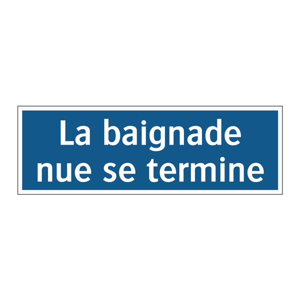 La baignade nue se termine
