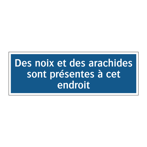 Des noix et des arachides sont présentes à cet endroit