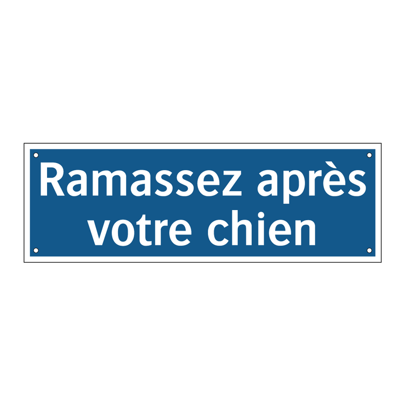 Ramassez après votre chien