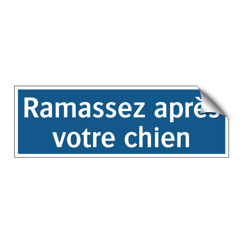 Ramassez après votre chien