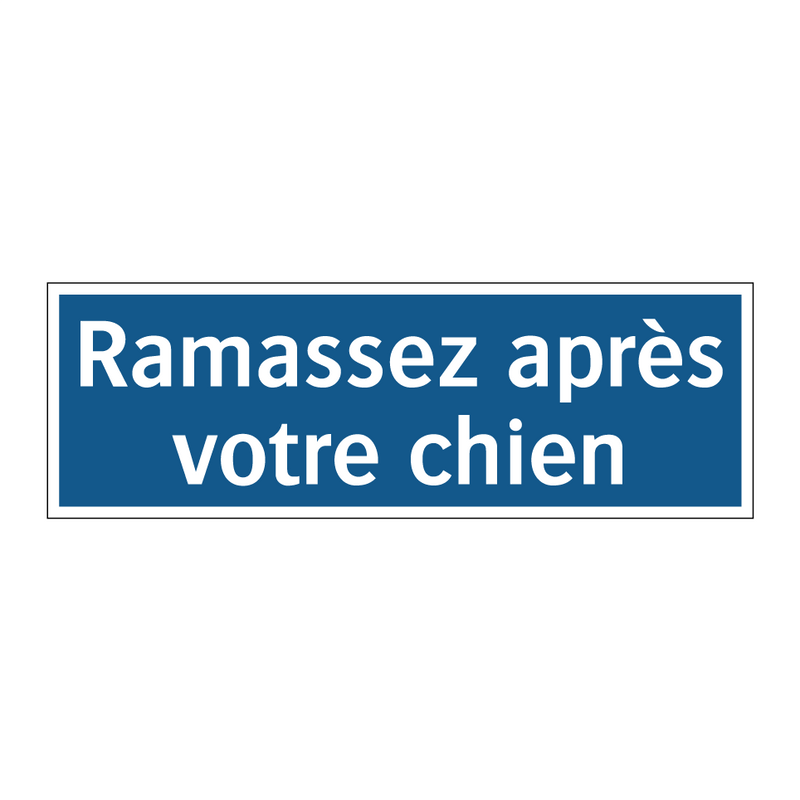 Ramassez après votre chien