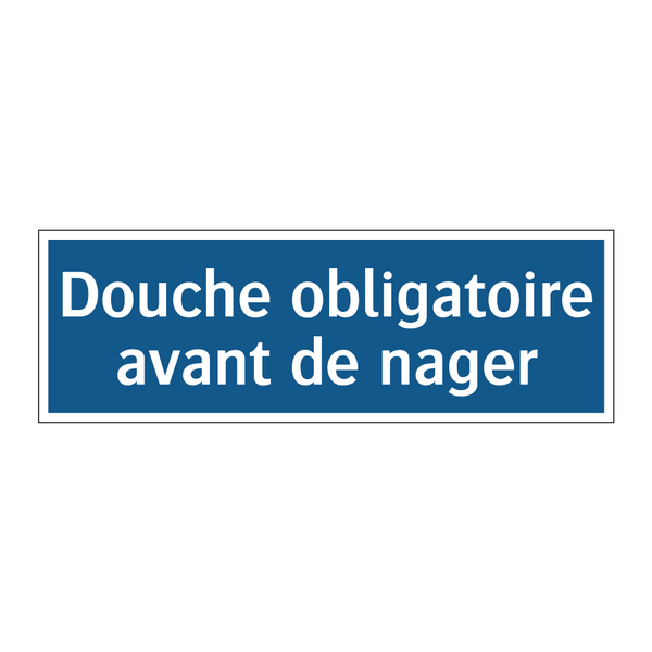 Douche obligatoire avant de nager