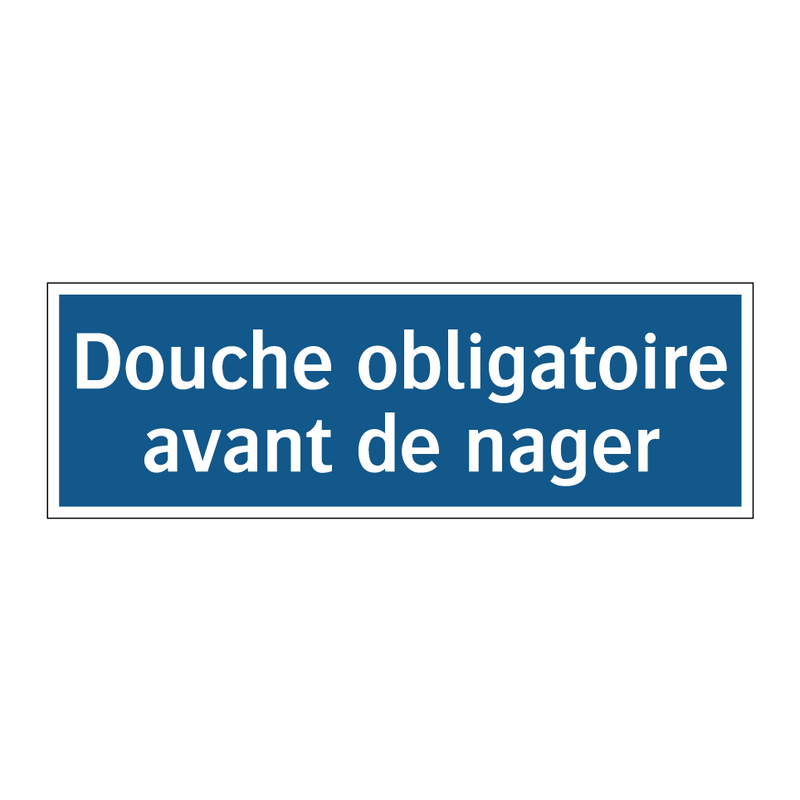 Douche obligatoire avant de nager
