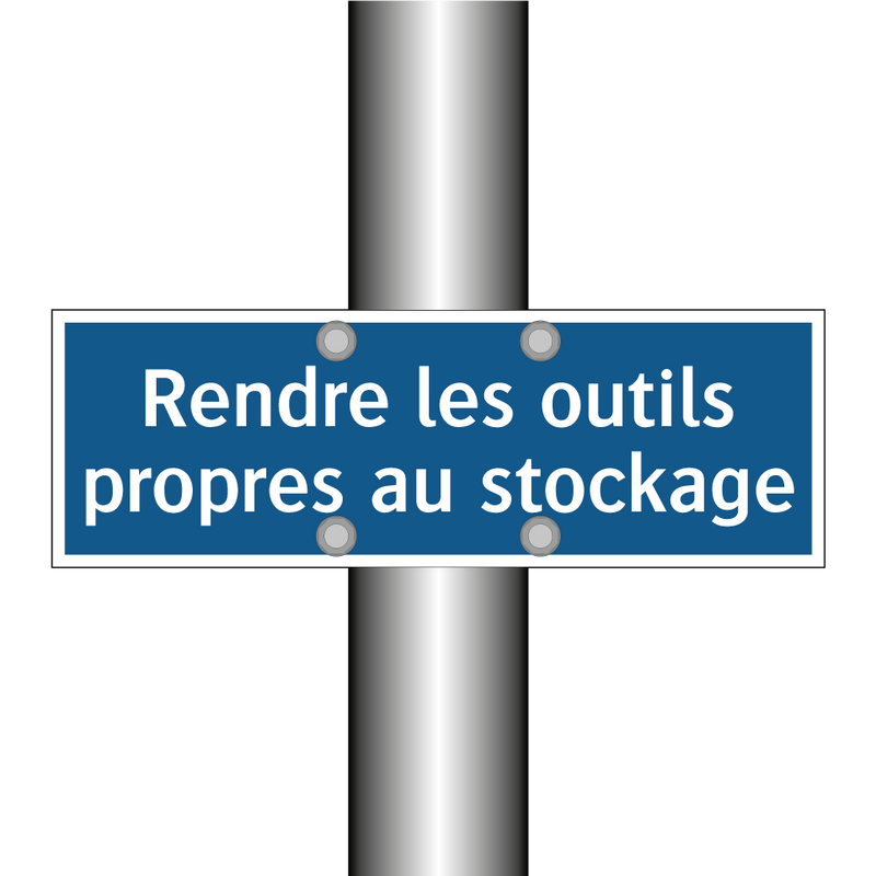 Rendre les outils propres au stockage