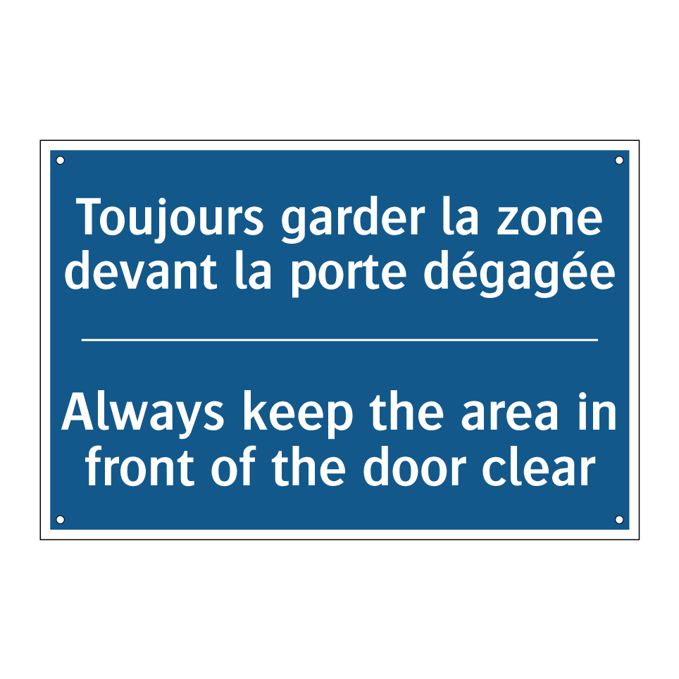Toujours garder la zone devant  /.../ - Always keep the area in front  /.../