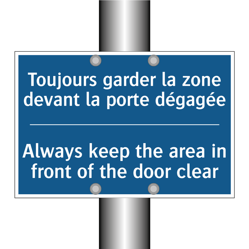 Toujours garder la zone devant  /.../ - Always keep the area in front  /.../
