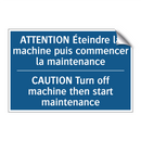 ATTENTION Éteindre la machine  /.../ - CAUTION Turn off machine then  /.../