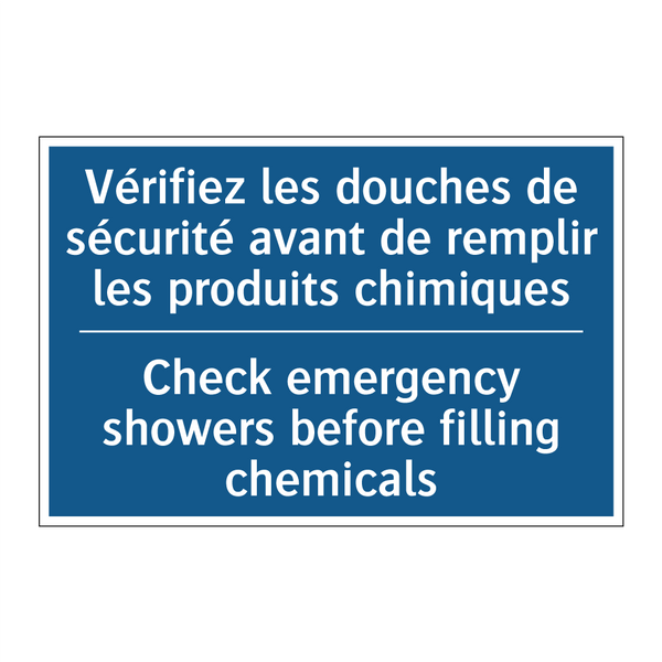 Vérifiez les douches de sécurité  /.../ - Check emergency showers before  /.../