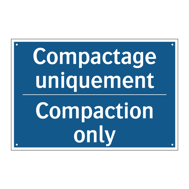 Compactage uniquement - Compaction only
