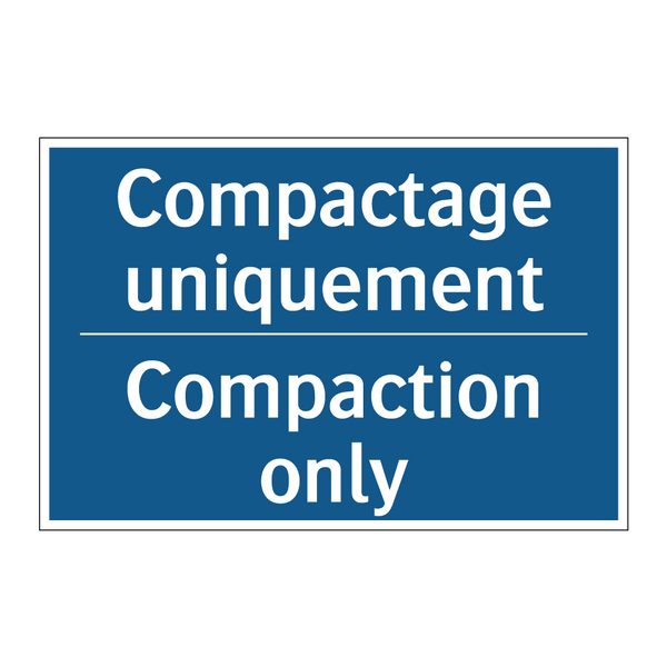 Compactage uniquement - Compaction only