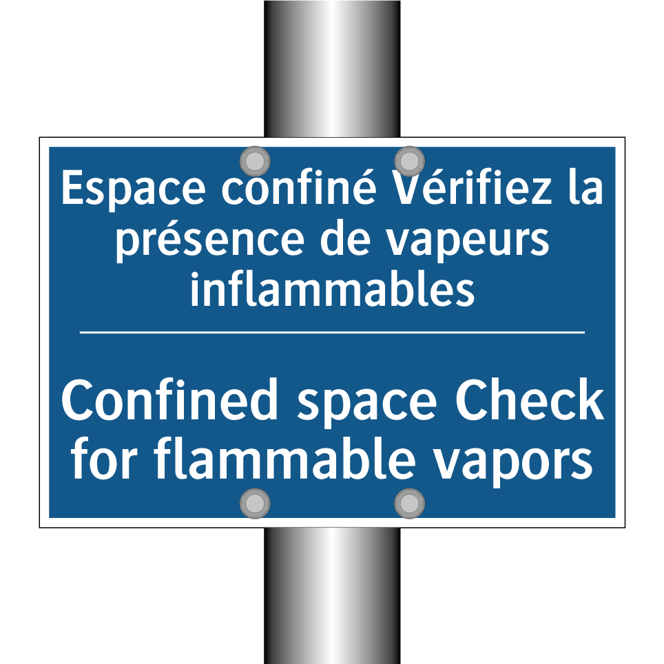 Espace confiné Vérifiez la présence  /.../ - Confined space Check for flammable  /.../