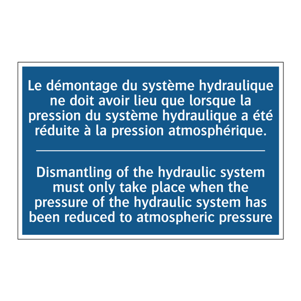 Le démontage du système hydraulique  /.../ - Dismantling of the hydraulic system  /.../