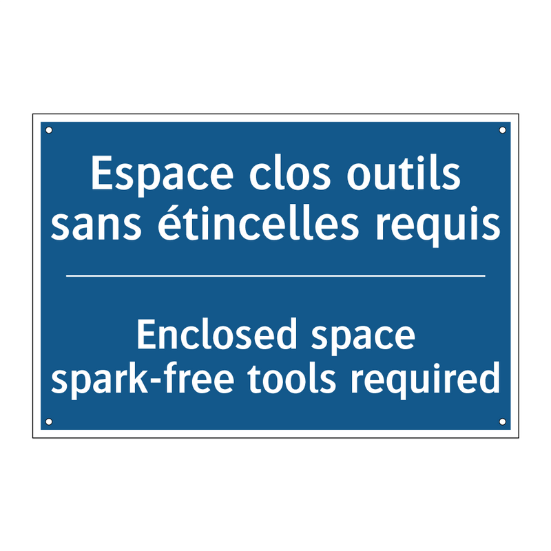 Espace clos outils sans étincelles  /.../ - Enclosed space spark-free tools  /.../