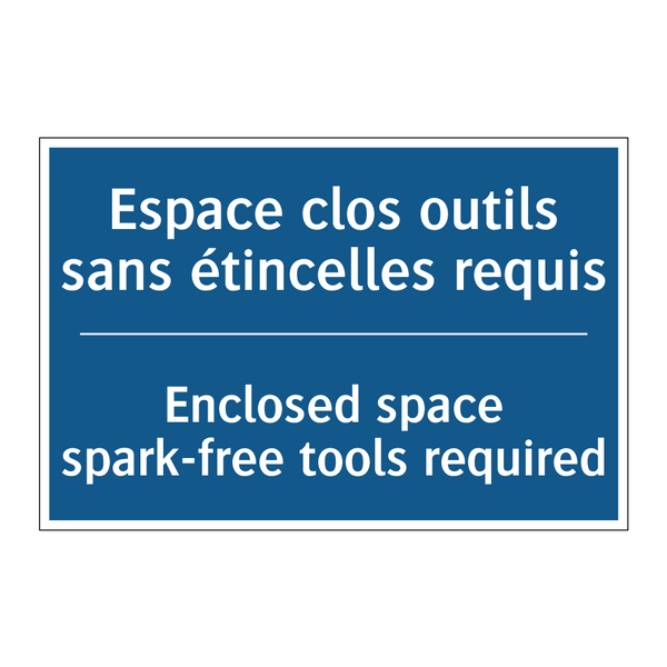 Espace clos outils sans étincelles  /.../ - Enclosed space spark-free tools  /.../