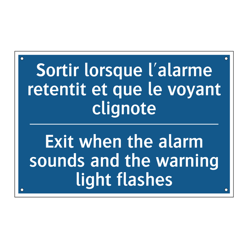 Sortir lorsque l'alarme retentit  /.../ - Exit when the alarm sounds and  /.../