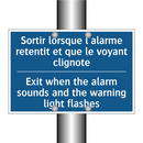 Sortir lorsque l'alarme retentit  /.../ - Exit when the alarm sounds and  /.../