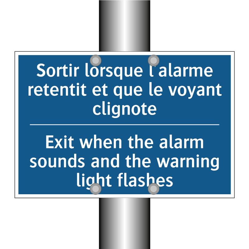 Sortir lorsque l'alarme retentit  /.../ - Exit when the alarm sounds and  /.../