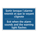 Sortir lorsque l'alarme retentit  /.../ - Exit when the alarm sounds and  /.../