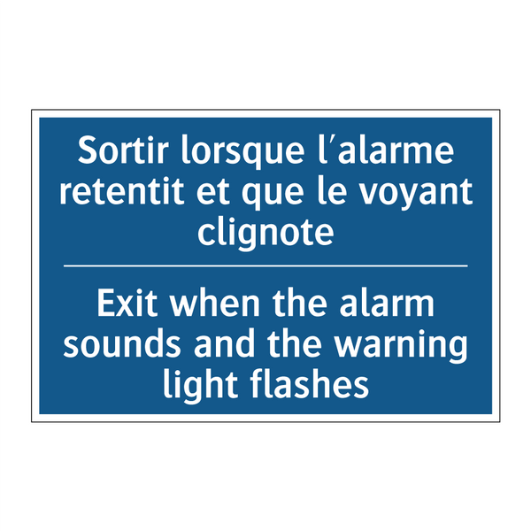 Sortir lorsque l'alarme retentit  /.../ - Exit when the alarm sounds and  /.../