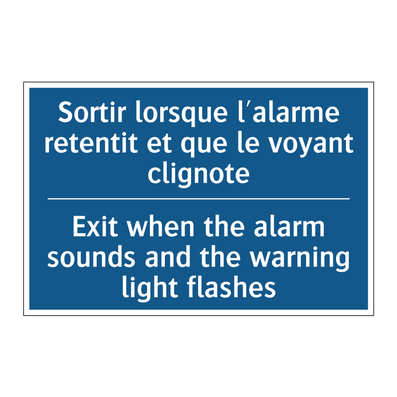 Sortir lorsque l'alarme retentit  /.../ - Exit when the alarm sounds and  /.../