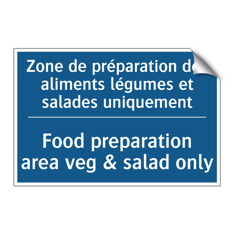 Zone de préparation des aliments  /.../ - Food preparation area veg & salad  /.../