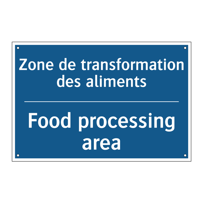 Zone de transformation des aliments /.../ - Food processing area