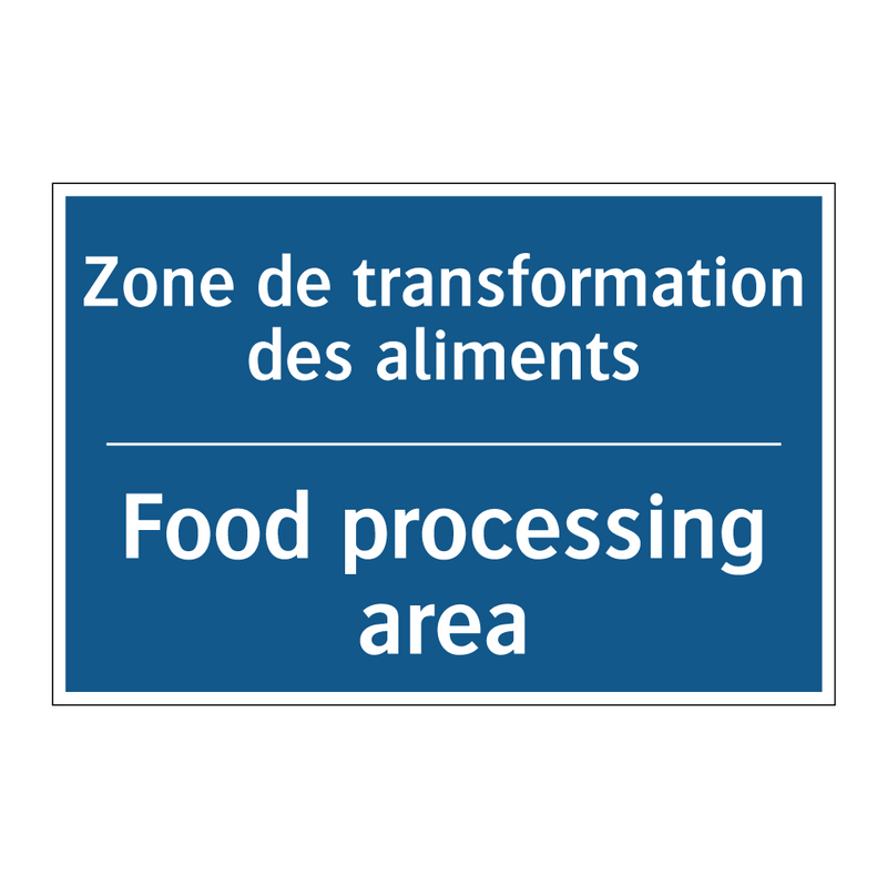 Zone de transformation des aliments /.../ - Food processing area