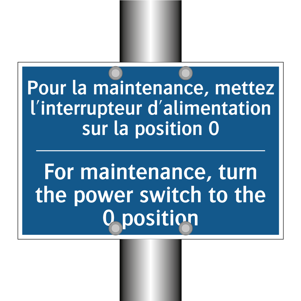 Pour la maintenance, mettez l'interrupteur  /.../ - For maintenance, turn the power  /.../