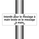 Interdit pour le meulage à main levée et le meulage à main