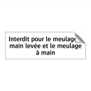 Interdit pour le meulage à main levée et le meulage à main