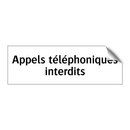 Appels téléphoniques interdits