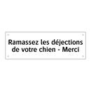 Ramassez les déjections de votre chien - Merci