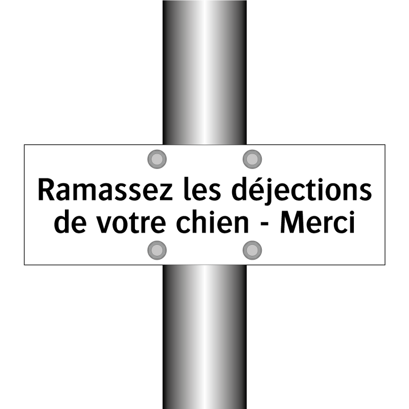 Ramassez les déjections de votre chien - Merci