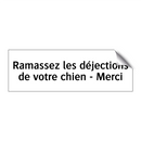 Ramassez les déjections de votre chien - Merci