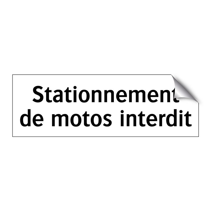 Stationnement de motos interdit