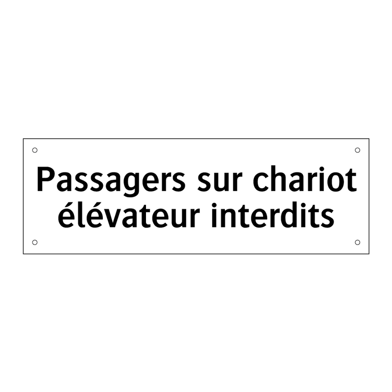 Passagers sur chariot élévateur interdits