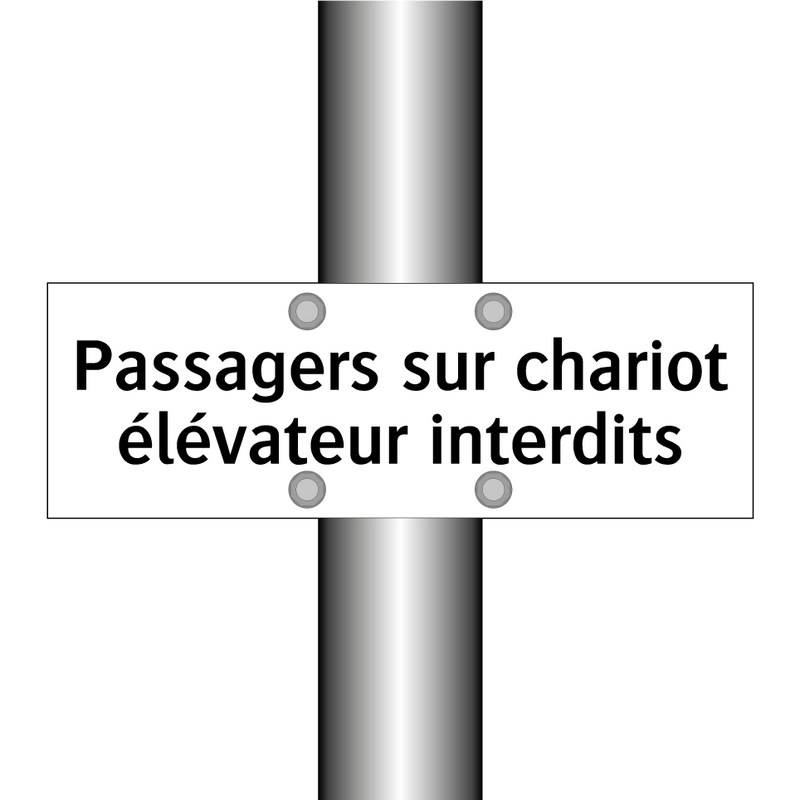 Passagers sur chariot élévateur interdits