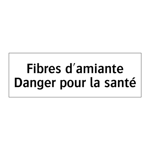 Fibres d'amiante Danger pour la santé
