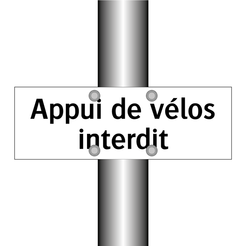 Appui de vélos interdit