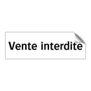Vente interdite