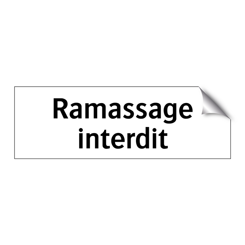 Ramassage interdit