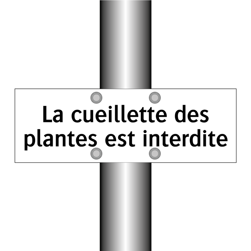 La cueillette des plantes est interdite