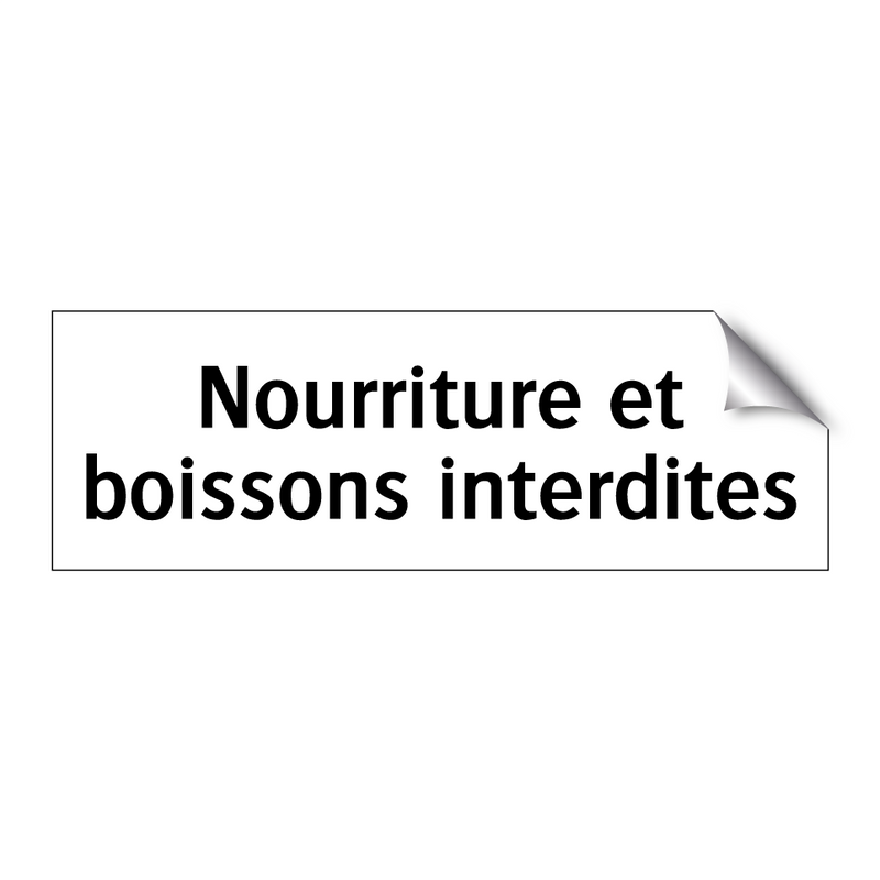 Nourriture et boissons interdites