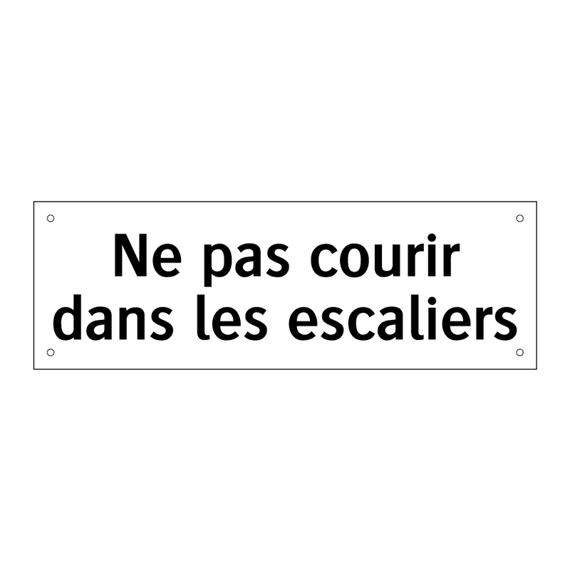 Ne pas courir dans les escaliers