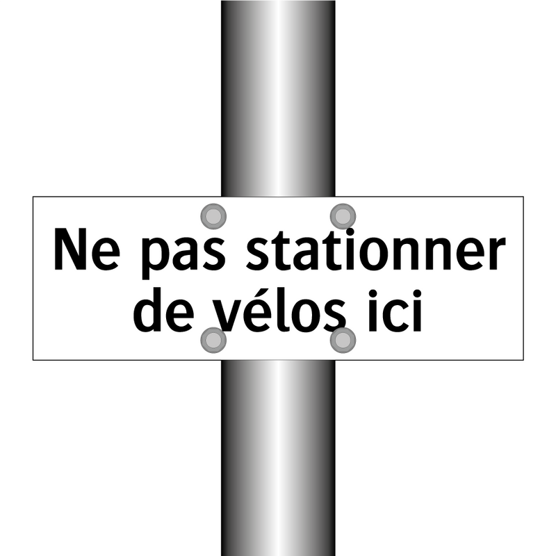 Ne pas stationner de vélos ici