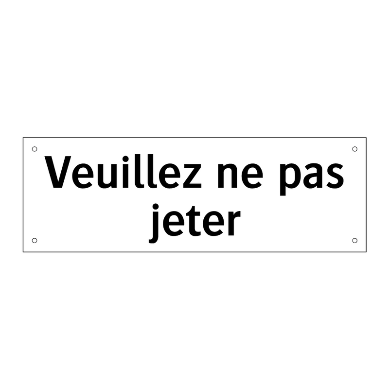 Veuillez ne pas jeter